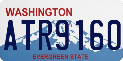 WA license plate ATR9160