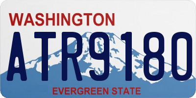 WA license plate ATR9180