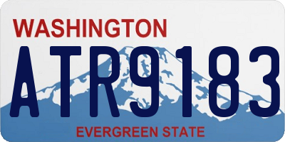 WA license plate ATR9183