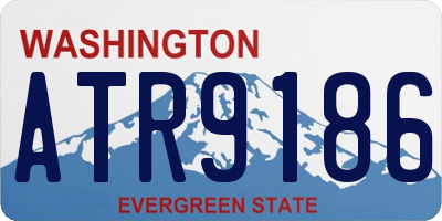 WA license plate ATR9186