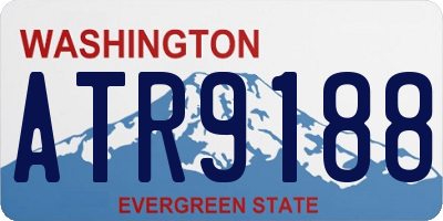 WA license plate ATR9188