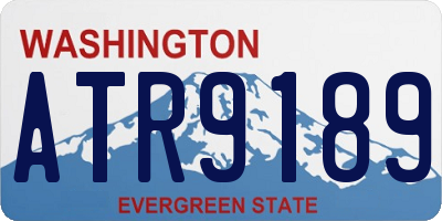 WA license plate ATR9189
