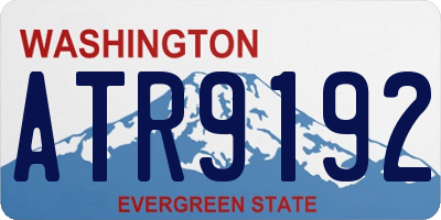 WA license plate ATR9192
