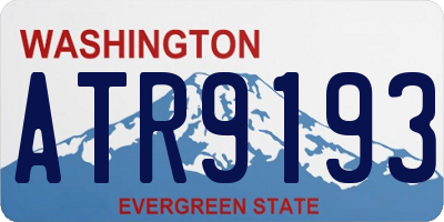 WA license plate ATR9193