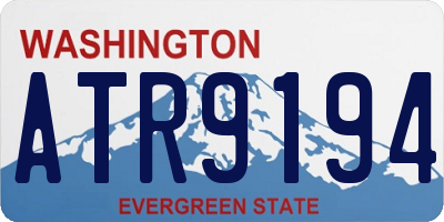 WA license plate ATR9194