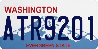 WA license plate ATR9201