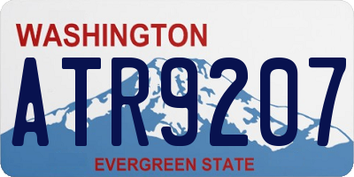 WA license plate ATR9207