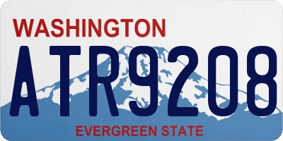 WA license plate ATR9208