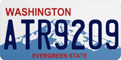 WA license plate ATR9209