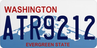 WA license plate ATR9212