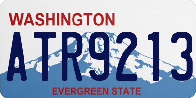 WA license plate ATR9213