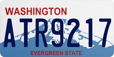 WA license plate ATR9217