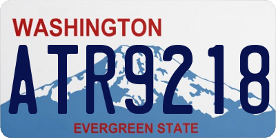 WA license plate ATR9218