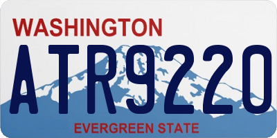 WA license plate ATR9220