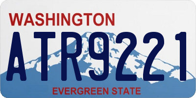WA license plate ATR9221