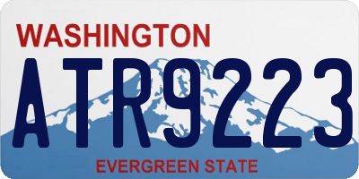WA license plate ATR9223