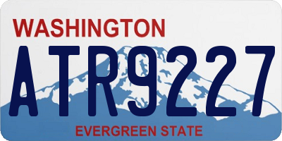 WA license plate ATR9227