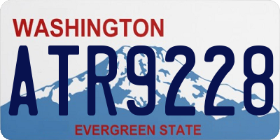 WA license plate ATR9228