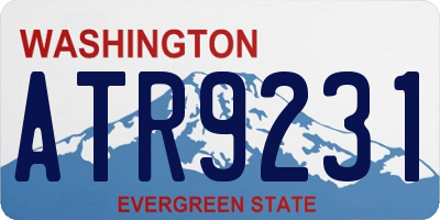 WA license plate ATR9231