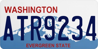 WA license plate ATR9234