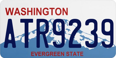 WA license plate ATR9239