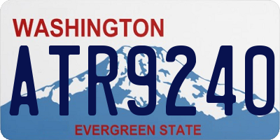 WA license plate ATR9240