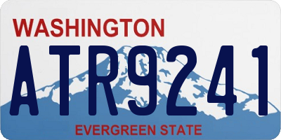 WA license plate ATR9241