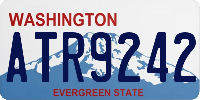 WA license plate ATR9242