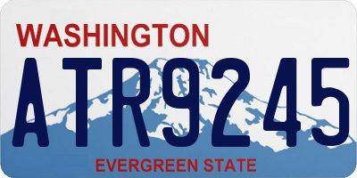 WA license plate ATR9245