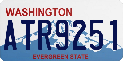 WA license plate ATR9251