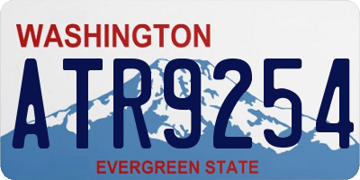 WA license plate ATR9254