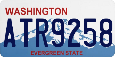 WA license plate ATR9258