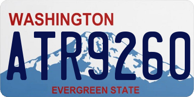 WA license plate ATR9260