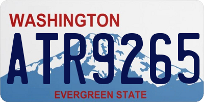 WA license plate ATR9265