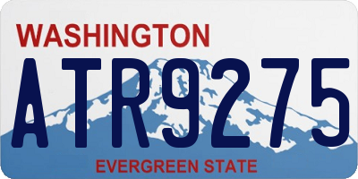 WA license plate ATR9275