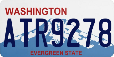 WA license plate ATR9278