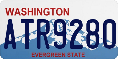WA license plate ATR9280