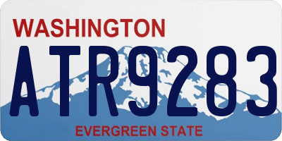 WA license plate ATR9283