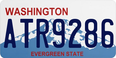 WA license plate ATR9286
