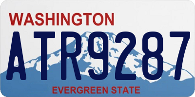 WA license plate ATR9287