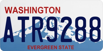WA license plate ATR9288