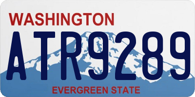 WA license plate ATR9289