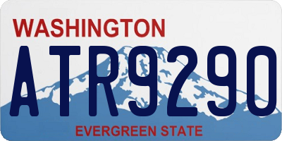 WA license plate ATR9290