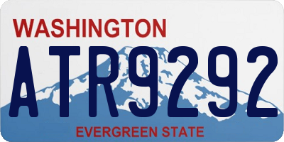 WA license plate ATR9292