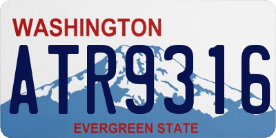 WA license plate ATR9316
