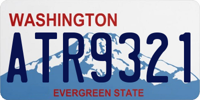WA license plate ATR9321