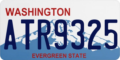 WA license plate ATR9325