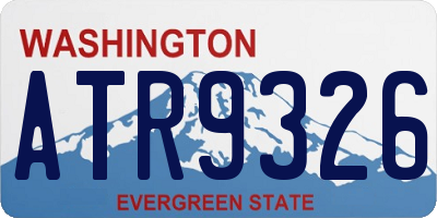 WA license plate ATR9326