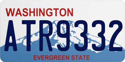WA license plate ATR9332