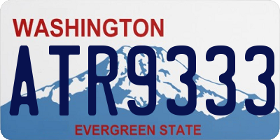 WA license plate ATR9333